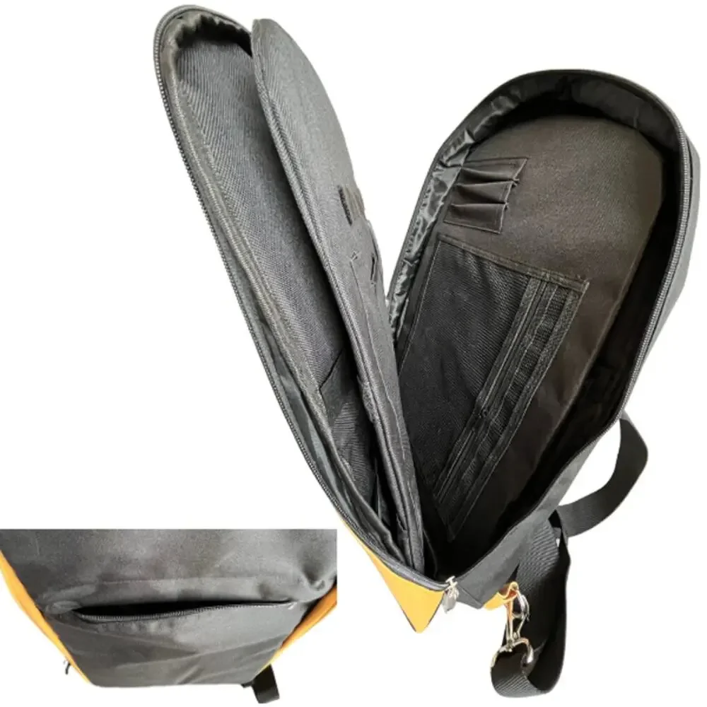 Black Multicompartment Computer Bag Adjustable Cross Strap Reinforced Handle